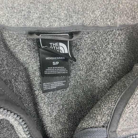 TNF the north face mens gray full zip jacket . Size Small - Picture 3 of 7